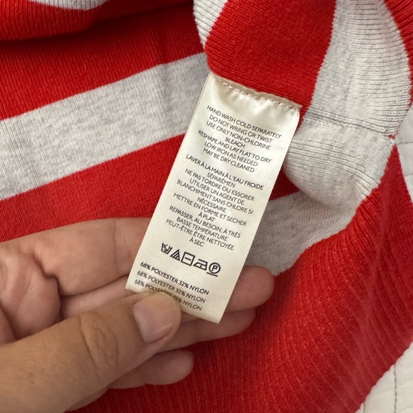 Free People Coastal Striped Cherry Gray Pullover- Size XL - Picture 8 of 10